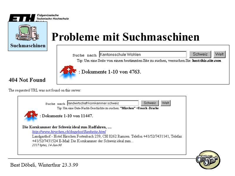 Probleme mit Suchmaschinen