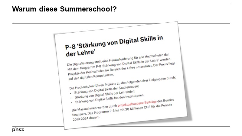 Warum diese Summerschool?