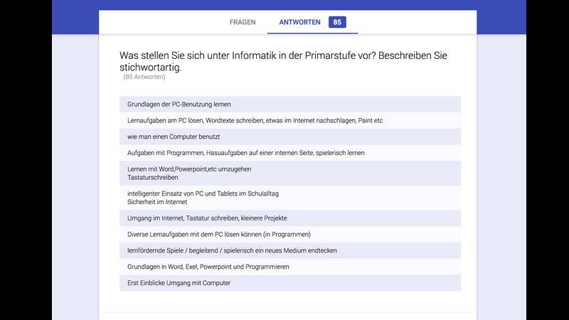 Meinungsbild zur Informatik (II)