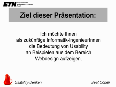 Ziel dieser Präsentation