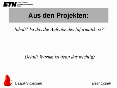 Aus den Projekten