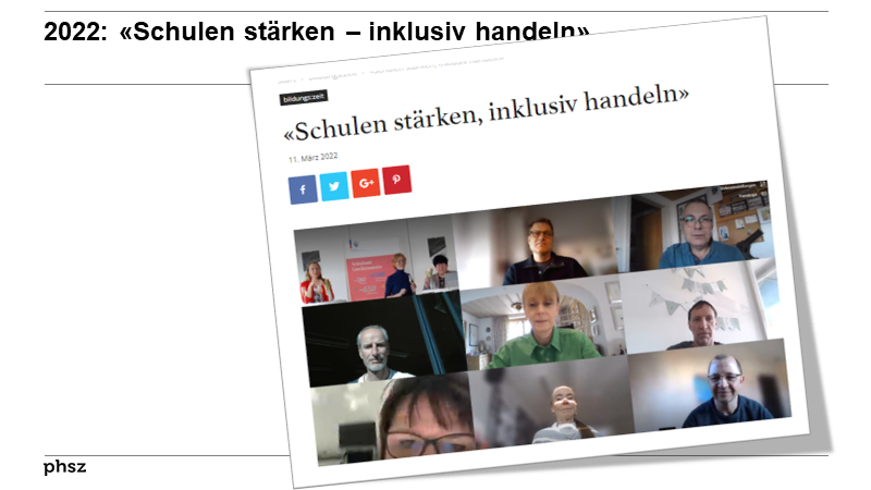 2022: «Schulen stärken – inklusiv handeln»