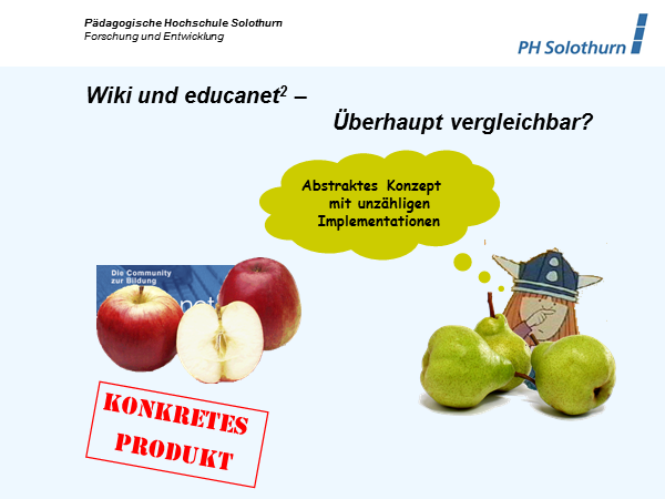 Wiki und educanet2 - Überhaupt vergleichbar? II