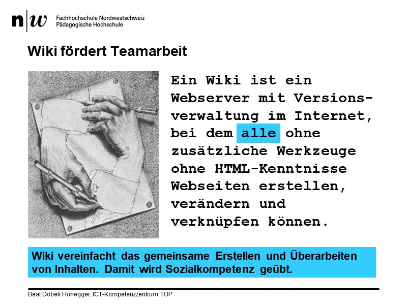 Wiki fördert Teamarbeit